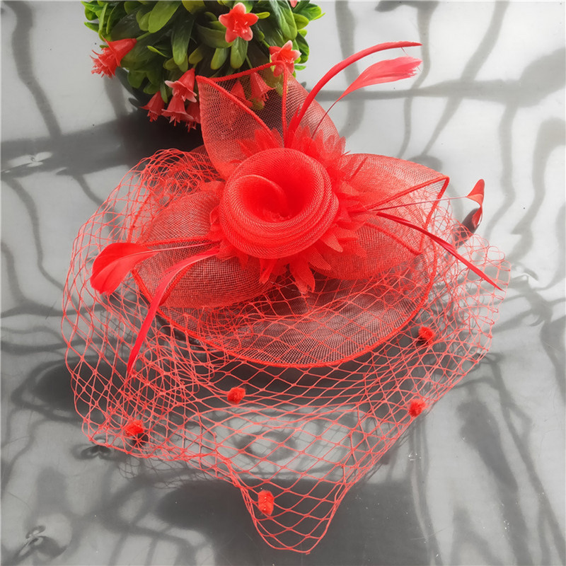 Autós napernyő női fejpánt hajcsat hálós koktélparti virág toll tea esküvői nagy kendő takaró tenisz jelmez