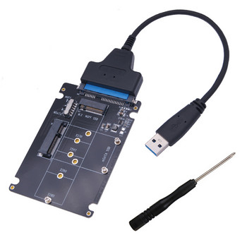 Προσαρμογέας M2 USB M.2 Προσαρμογέας NGFF σε SATA Μετατροπέας MSATA σε USB SATA 3.0 Εξωτερικός μετατροπέας mSATA m.2 NGFF σε SATA3 USB Adapter Riser Board