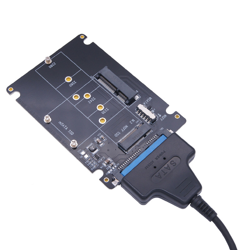 Adaptor USB M2 Adaptor M.2 NGFF la SATA Adaptor MSATA la USB SATA 3.0 Convertor extern mSATA m.2 NGFF la SATA3 Adaptor USB Placă de ridicare