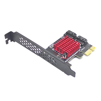 PCIe към 2 порта SATA 3 III 3.0 6Gbps SSD адаптер PCI-e PCI Express x1 Платка за контролер Поддръжка на разширителна карта x4 x6 x8 x16 Riser