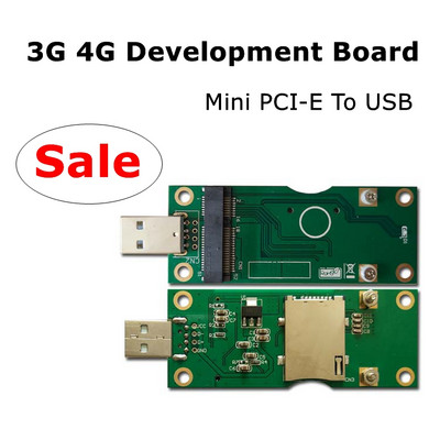 4G LTE развойна платка Индустриален мини PCIe към USB адаптер W/SIM / UIM слот за карта за WWAN/LTE 3G/4G безжичен модул