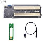 NVME/Mini PCIE/PCI Express X1 la dual PCI Riser Card Convertor adaptor de înaltă eficiență Cablu USB 3.0 pentru desktop PC ASM1083 Chip
