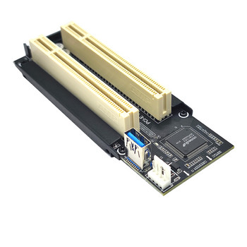 NVME/Mini PCIE/PCI Express X1 σε διπλή κάρτα PCI Riser Μετατροπέας προσαρμογέα υψηλής απόδοσης Καλώδιο USB 3.0 για επιτραπέζιο υπολογιστή ASM1083 Chip