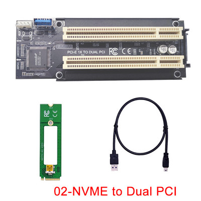 NVME/Mini PCIE/PCI Express X1 la dual PCI Riser Card Convertor adaptor de înaltă eficiență Cablu USB 3.0 pentru desktop PC ASM1083 Chip