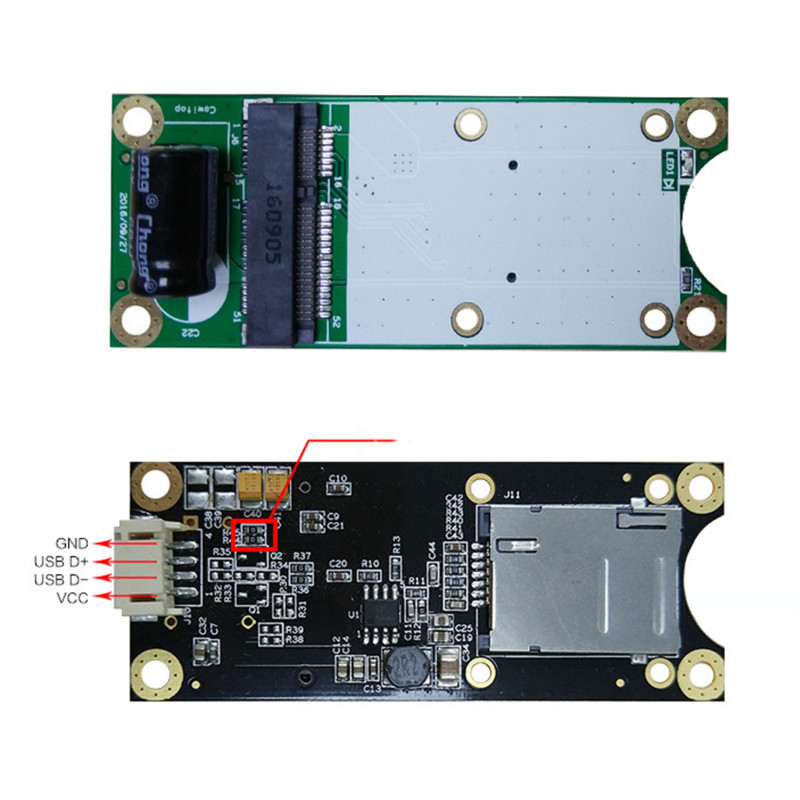 Σειριακή θύρα σε προσαρμογέα TTL Industrial Mini PCIe To USB 3G 4G Module Dedicated Development Board με υποδοχή κάρτας SIM