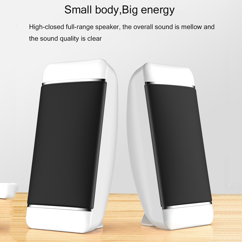 2 dalių laidiniai kompiuterio garsiakalbiai USB + AUX mini kompiuterio garsiakalbis nešiojamam staliniam telefonui 5 W garso daugialypės terpės garsiakalbis