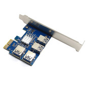 PCI-E nuo 1 iki 4 PCI Express 16X lizdo stovo kortelė PCI-E 1X į išorinį 4 PCI-e lizdo adapterį PCIe daugiklio kortelė, skirta BTC Miner Miner