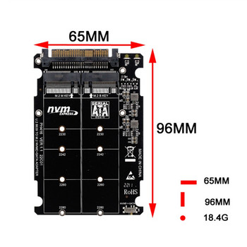 Μετατροπέας M.2 SSD σε U.2 2In1 M.2 Nvme και SATA-Bus NGFF SSD σε PCI-E U.2 SFF-8639 Μετατροπέας Pcie M2