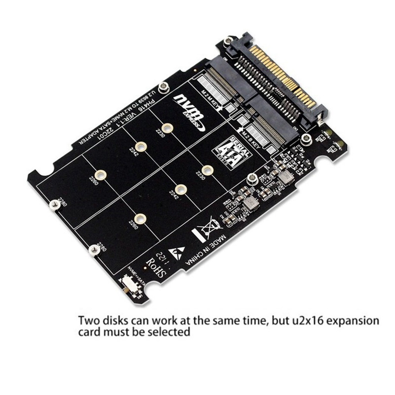 Μετατροπέας M.2 SSD σε U.2 2In1 M.2 Nvme και SATA-Bus NGFF SSD σε PCI-E U.2 SFF-8639 Μετατροπέας Pcie M2