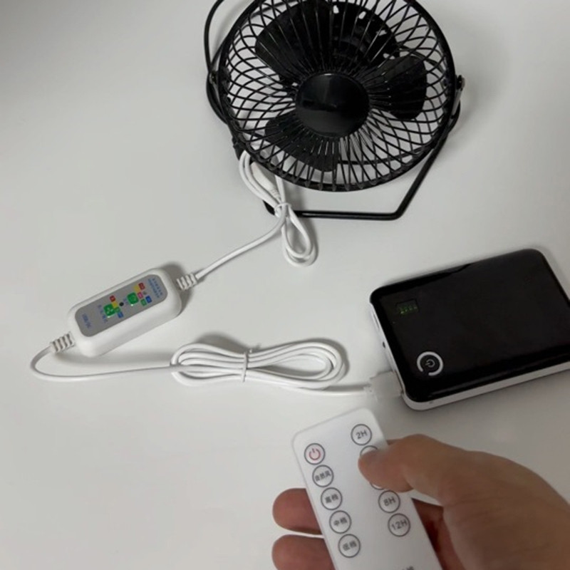 Universāla USB tālvadības pults, regulējama 4 ātrumi ar 2-8 stundu laika funkciju