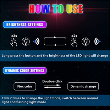 Mini USB околна светлина LED RGB околна светлина 8 цвята променлива за кола лаптоп клавиатура атмосфера интелигентна нощна светлина