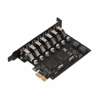 PCIE към USB 3.0 разширителна карта 5Gbps високоскоростно 4A захранване ЧРЕЗ чип PCB със 7 USB3.0 порта за