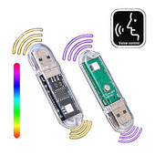Lumină de noapte amuzantă cu control vocal inteligent Lumină de noapte USB colorată Nu este necesară conexiune la internet Control vocal Mini lampă de noapte USB