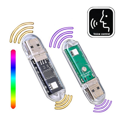 Naljakas nutikas hääljuhtimise öölamp Värviline USB-öövalgus Interneti-ühendust pole vaja Kõnejuhtimine Mini USB öölamp