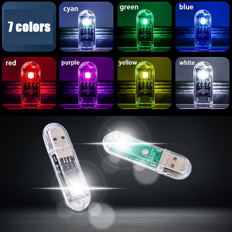 Lumină de noapte amuzantă cu control vocal inteligent Lumină de noapte USB colorată Nu este necesară conexiune la internet Control vocal Mini lampă de noapte USB
