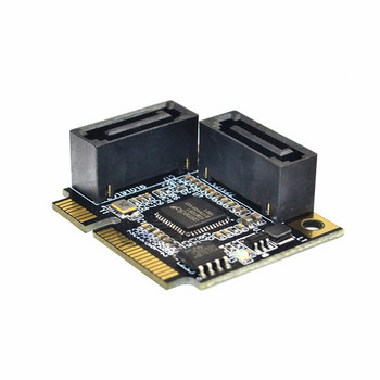 Mini PCI-E PCI Express to 2 Ports SATA 3.0 Adapter Converter SSD Hard Drive Extension Card Add On Cards SATA Multiplier