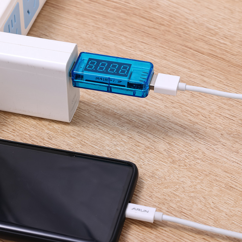 USB strāvas sprieguma kapacitātes testeris volts strāvas sprieguma noteikšana lādētāja ietilpības testeris mobilā strāvas detektora akumulatora pārbaude