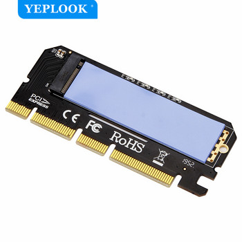 M Key M.2 NVMe NGFF σε PCIe X16 X8 X4 SSD Riser Adapter with LED Indicator Full Speed 6000MB/s Not for B Key (SATA) Free Driver