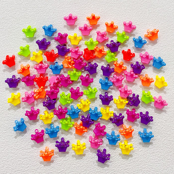 50 τμχ Girs Χαριτωμένο πολύχρωμο λουλούδι αστέρι στέμμα Μικρά μαλλιά νύχια Υπέροχα στολίδια με νύχια φουρκέτες Παιδικά γλυκά αξεσουάρ μαλλιών