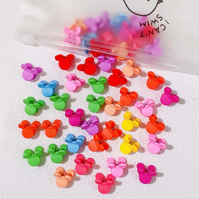 50 τμχ Girs Χαριτωμένο πολύχρωμο λουλούδι αστέρι στέμμα Μικρά μαλλιά νύχια Υπέροχα στολίδια με νύχια φουρκέτες Παιδικά γλυκά αξεσουάρ μαλλιών