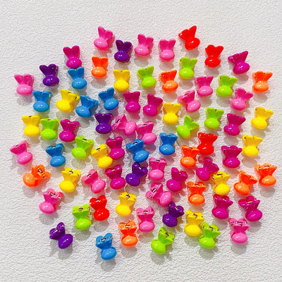 50 τμχ Girs Χαριτωμένο πολύχρωμο λουλούδι αστέρι στέμμα Μικρά μαλλιά νύχια Υπέροχα στολίδια με νύχια φουρκέτες Παιδικά γλυκά αξεσουάρ μαλλιών