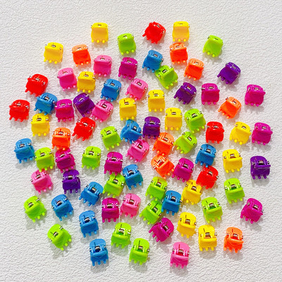 50 τμχ Girs Χαριτωμένο πολύχρωμο λουλούδι αστέρι στέμμα Μικρά μαλλιά νύχια Υπέροχα στολίδια με νύχια φουρκέτες Παιδικά γλυκά αξεσουάρ μαλλιών