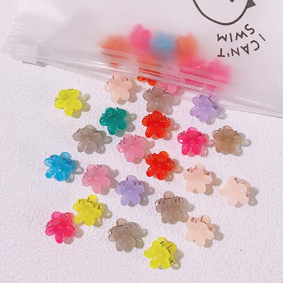 50 τμχ Girs Χαριτωμένο πολύχρωμο λουλούδι αστέρι στέμμα Μικρά μαλλιά νύχια Υπέροχα στολίδια με νύχια φουρκέτες Παιδικά γλυκά αξεσουάρ μαλλιών