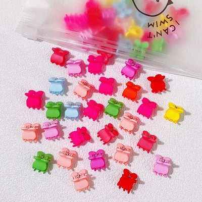 50 τμχ Girs Χαριτωμένο πολύχρωμο λουλούδι αστέρι στέμμα Μικρά μαλλιά νύχια Υπέροχα στολίδια με νύχια φουρκέτες Παιδικά γλυκά αξεσουάρ μαλλιών