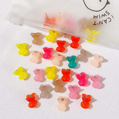 50 τμχ Girs Χαριτωμένο πολύχρωμο λουλούδι αστέρι στέμμα Μικρά μαλλιά νύχια Υπέροχα στολίδια με νύχια φουρκέτες Παιδικά γλυκά αξεσουάρ μαλλιών