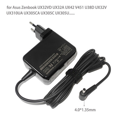 19V 3.42A 65W 4.0*1.35mm зарядно устройство за лаптоп адаптер за Asus Zenbook UX32VD UX305CA ux31a x201e ux305f s200e