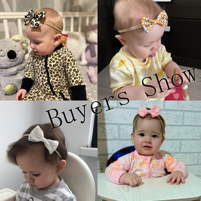 3/4 tk/komplekt pitsprinteriga vibud Peapael lastele Tüdrukutele Vastsündinutele Peapael Nailonist Elastne Juuksepael Peakatted Juukseaksessuaarid Kingitus