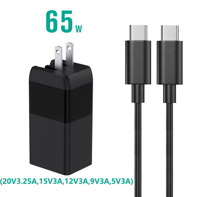 Φορτιστής τοίχου GaN 65W Προσαρμογέας ρεύματος USB C Φορτιστής φορητού υπολογιστή tablet για MacBook/ASUS/HP/HUAWEI/Lenovo/Samsung Galaxy