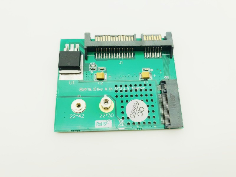 NGFF ( M2 ) SSD 2,5" SATA Adapter M.2 NGFF SSD SATA3 konvertáló kártya 3,3 V LED B kulcs csatlakozó 2230 2242 M2 SSD merevlemezhez