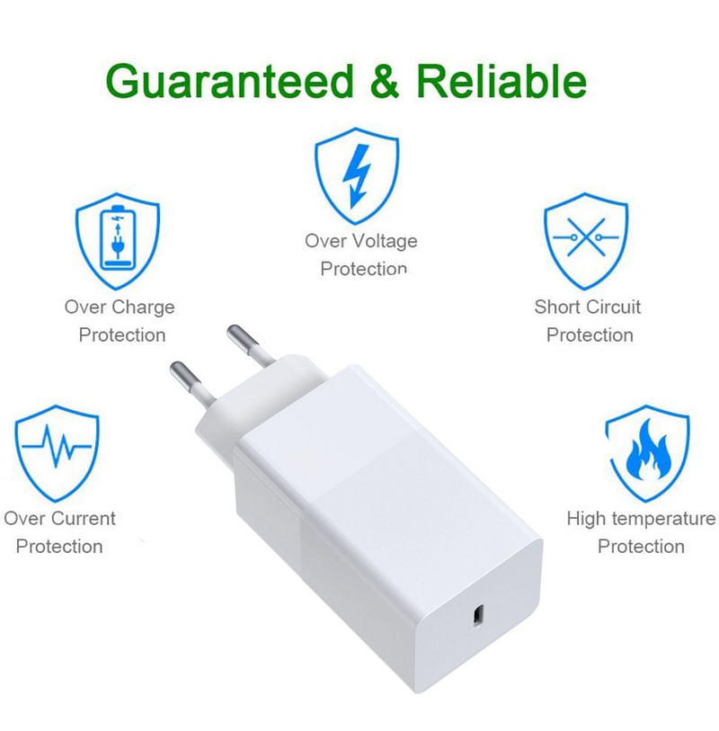 GaN 65W USB C įkroviklio greito įkrovimo adapteris, skirtas Macbook Hp Lenovo Asus nešiojamojo kompiuterio USB telefono įkroviklis, skirtas iPhone 13 Samsung S20 S21