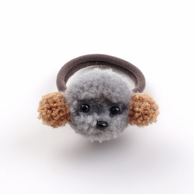 Naujas Mielas Gyvūnų Kailis Kamuoliukas Plaukų žiedas Mergaitėms Elastinė Gumytė Plaukų Juostelės Plaukų Aksesuarai Vaikams Animaciniai Galvos apdangalai Papuošalai Dovana