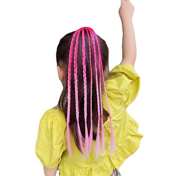 1 PCS Нови момичета Цветни перуки Конска опашка Детски аксесоари за коса Лента за глава Орнамент за коса Ленти за глава Гумени ленти Красота Ленти за коса