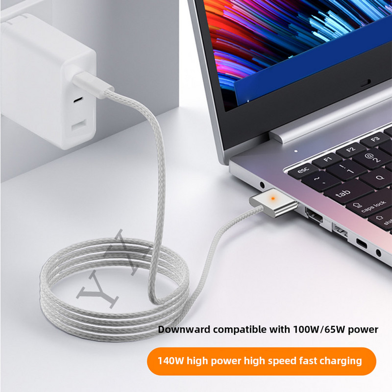 2M PD140W Type-C a Magsafe 3 gyorstöltő kábel mágneses csatlakozója MacBook Air M2/2022 MacBook Pro 14/16 hüvelykes/M2/2023 rendszerhez 2021