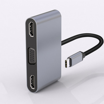 Stație de andocare pentru laptop USB tip C Afișaj cu ecran dublu HDMI Adaptor hub USB 3.0 pentru suprafață HP DELL XPS Lenovo ThinkPad