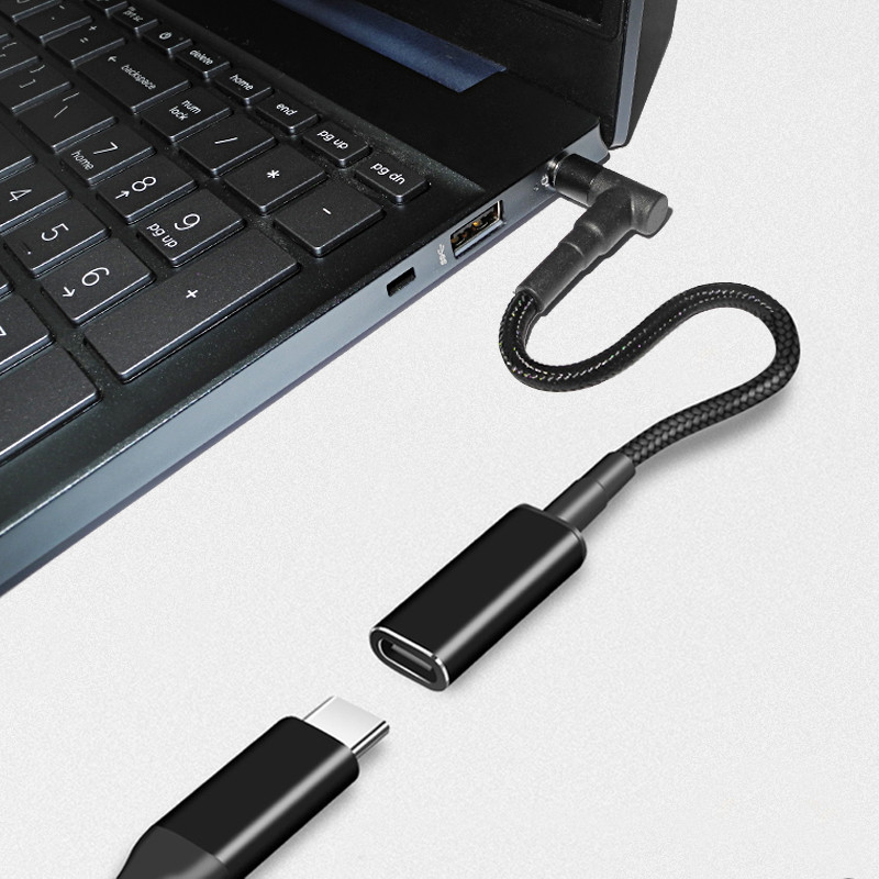 100 W USB C Sieviešu līdz 6,0 * 3,7 mm vīrišķā kontaktdakšas adaptera pārveidotājs C tipa USB PD ātrās uzlādes kabeļa vads Asus klēpjdatoram