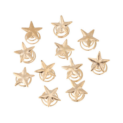 Molans 12vnt Gold Star Plaukų aksesuarai Spiraliniai plaukų segtukai Vestuvių žvaigždės plaukų segtukai Vestuvių galvos apdangalai Loc Dredlock Priedai