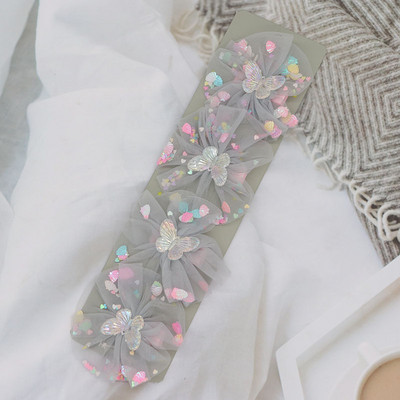 4/10 db Gyerek hajcsat Aranyos átlátszó pillangós hajcsat nőknek Kislányoknak Hajkiegészítők Divat hajcsavarok Hajtűk