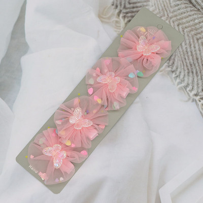 4/10 db Gyerek hajcsat Aranyos átlátszó pillangós hajcsat nőknek Kislányoknak Hajkiegészítők Divat hajcsavarok Hajtűk