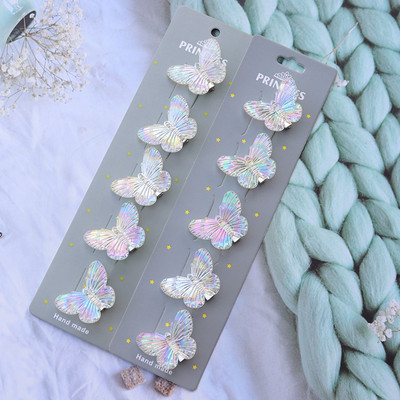 4/10 db Gyerek hajcsat Aranyos átlátszó pillangós hajcsat nőknek Kislányoknak Hajkiegészítők Divat hajcsavarok Hajtűk