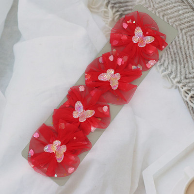 4/10 db Gyerek hajcsat Aranyos átlátszó pillangós hajcsat nőknek Kislányoknak Hajkiegészítők Divat hajcsavarok Hajtűk