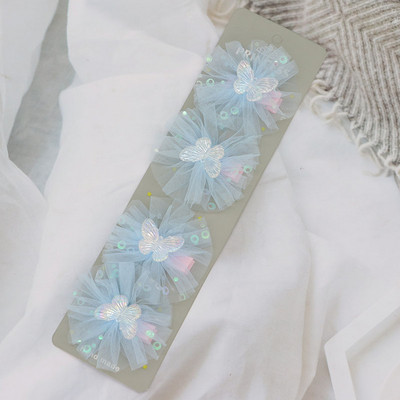 4/10 db Gyerek hajcsat Aranyos átlátszó pillangós hajcsat nőknek Kislányoknak Hajkiegészítők Divat hajcsavarok Hajtűk