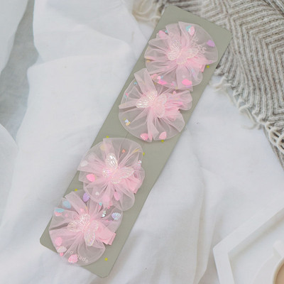 4/10 db Gyerek hajcsat Aranyos átlátszó pillangós hajcsat nőknek Kislányoknak Hajkiegészítők Divat hajcsavarok Hajtűk