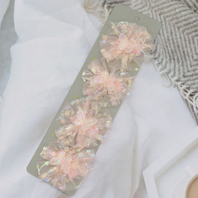 4/10 db Gyerek hajcsat Aranyos átlátszó pillangós hajcsat nőknek Kislányoknak Hajkiegészítők Divat hajcsavarok Hajtűk