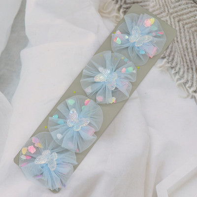 4/10 db Gyerek hajcsat Aranyos átlátszó pillangós hajcsat nőknek Kislányoknak Hajkiegészítők Divat hajcsavarok Hajtűk