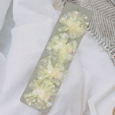 4/10 db Gyerek hajcsat Aranyos átlátszó pillangós hajcsat nőknek Kislányoknak Hajkiegészítők Divat hajcsavarok Hajtűk