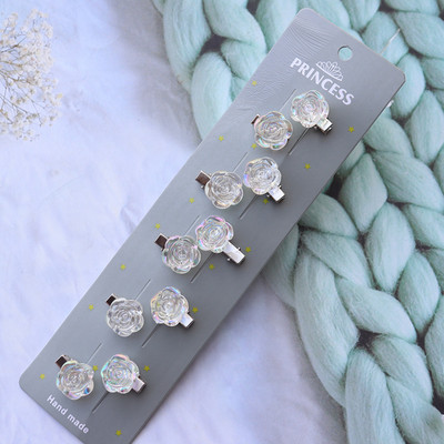 4/10 db Gyerek hajcsat Aranyos átlátszó pillangós hajcsat nőknek Kislányoknak Hajkiegészítők Divat hajcsavarok Hajtűk